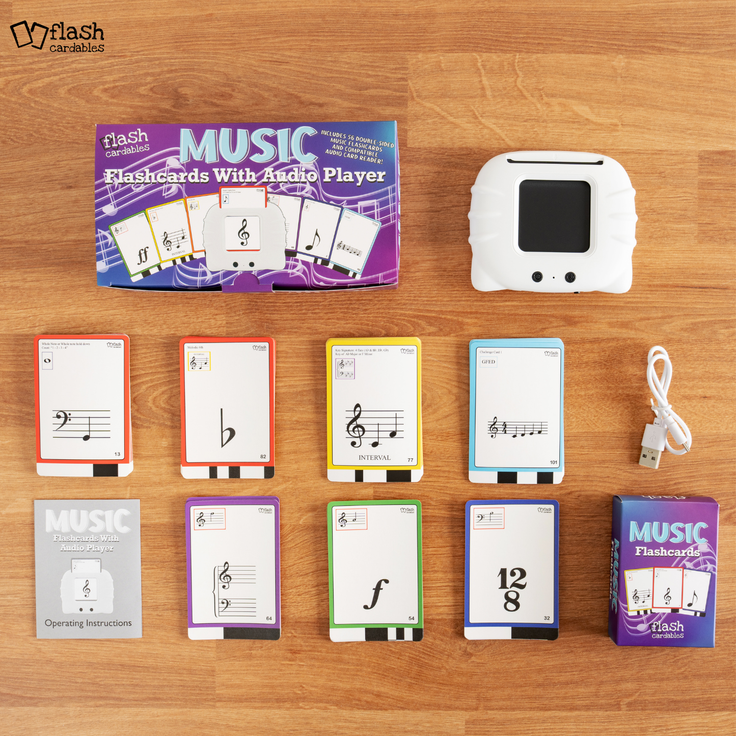 Flashcardables Audio Flashcard Player: Interactive Flashcards for Learning Music Theory